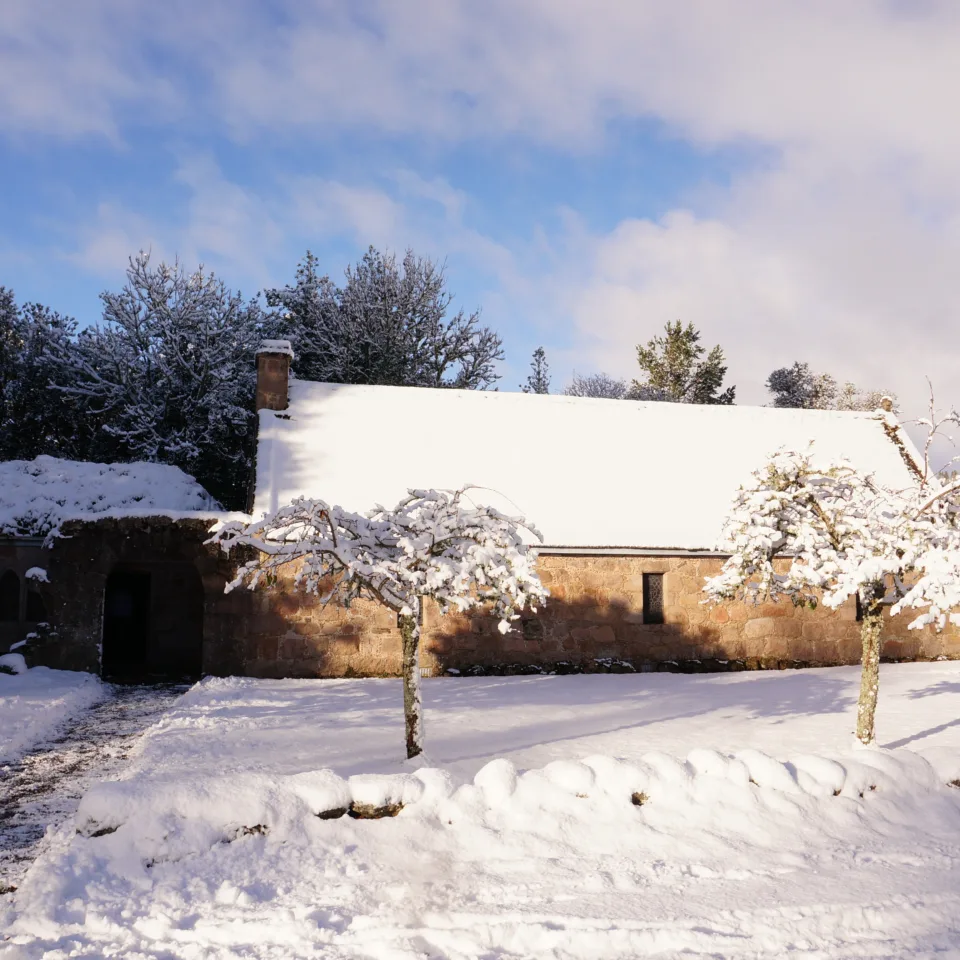 Chapel in snow